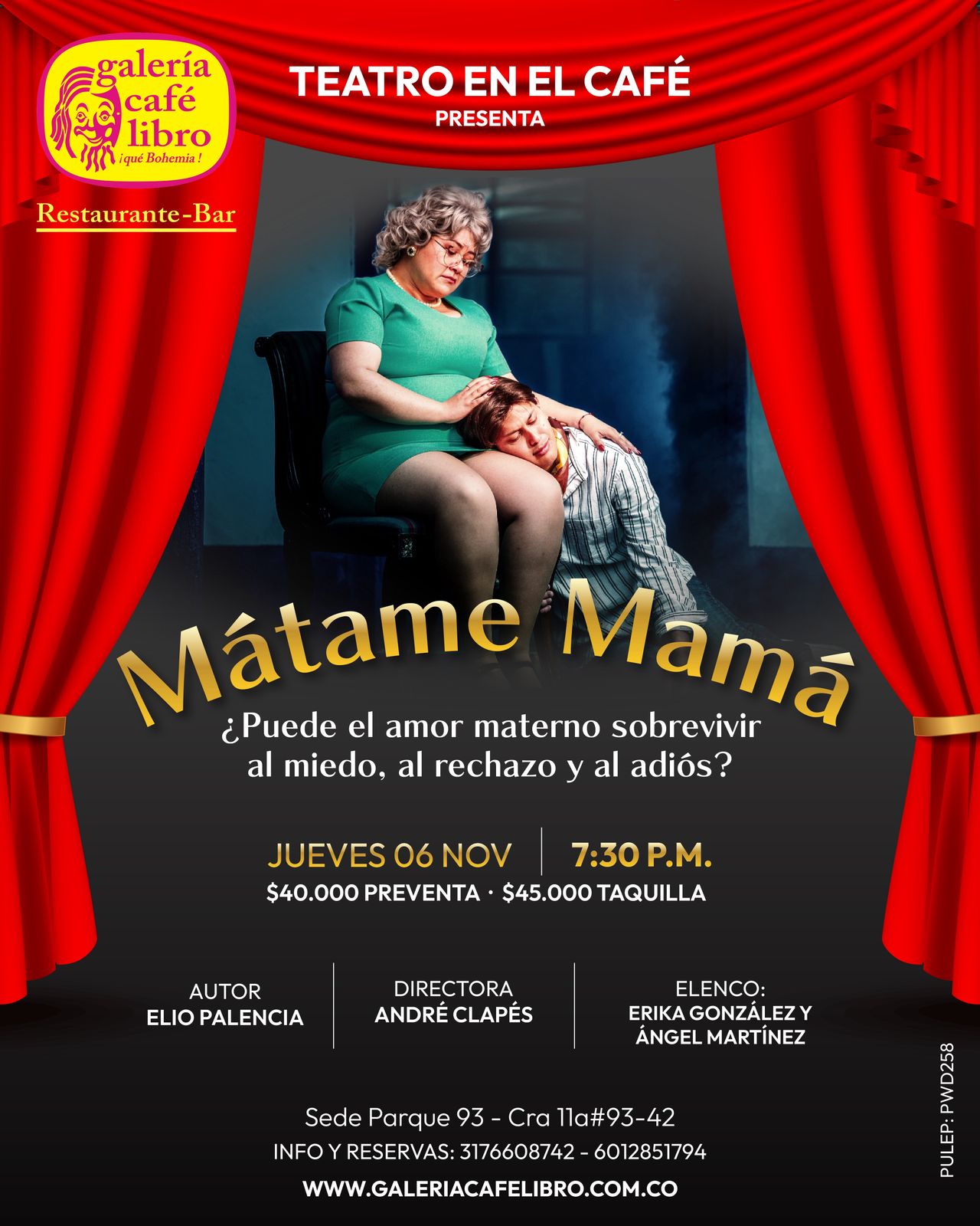 Evento - Galería Café Libro - Programación Mátame Mamá