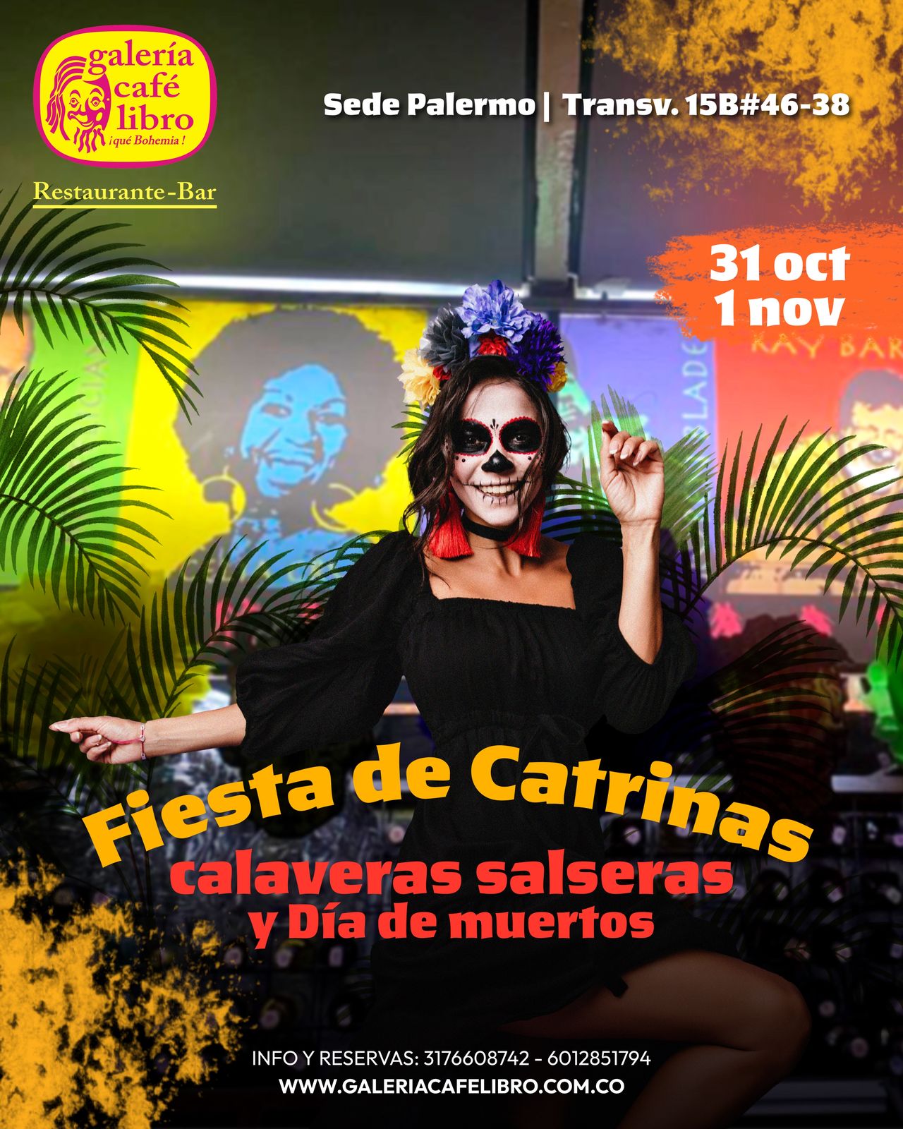 Evento - Galería Café Libro - Programación Fiesta de Catrinas, calaveras salseras y día de muertos