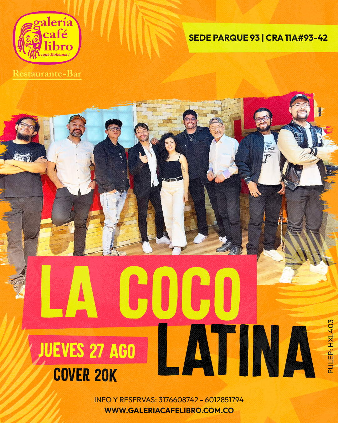 Evento - Galería Café Libro - Programación La Coco Latina