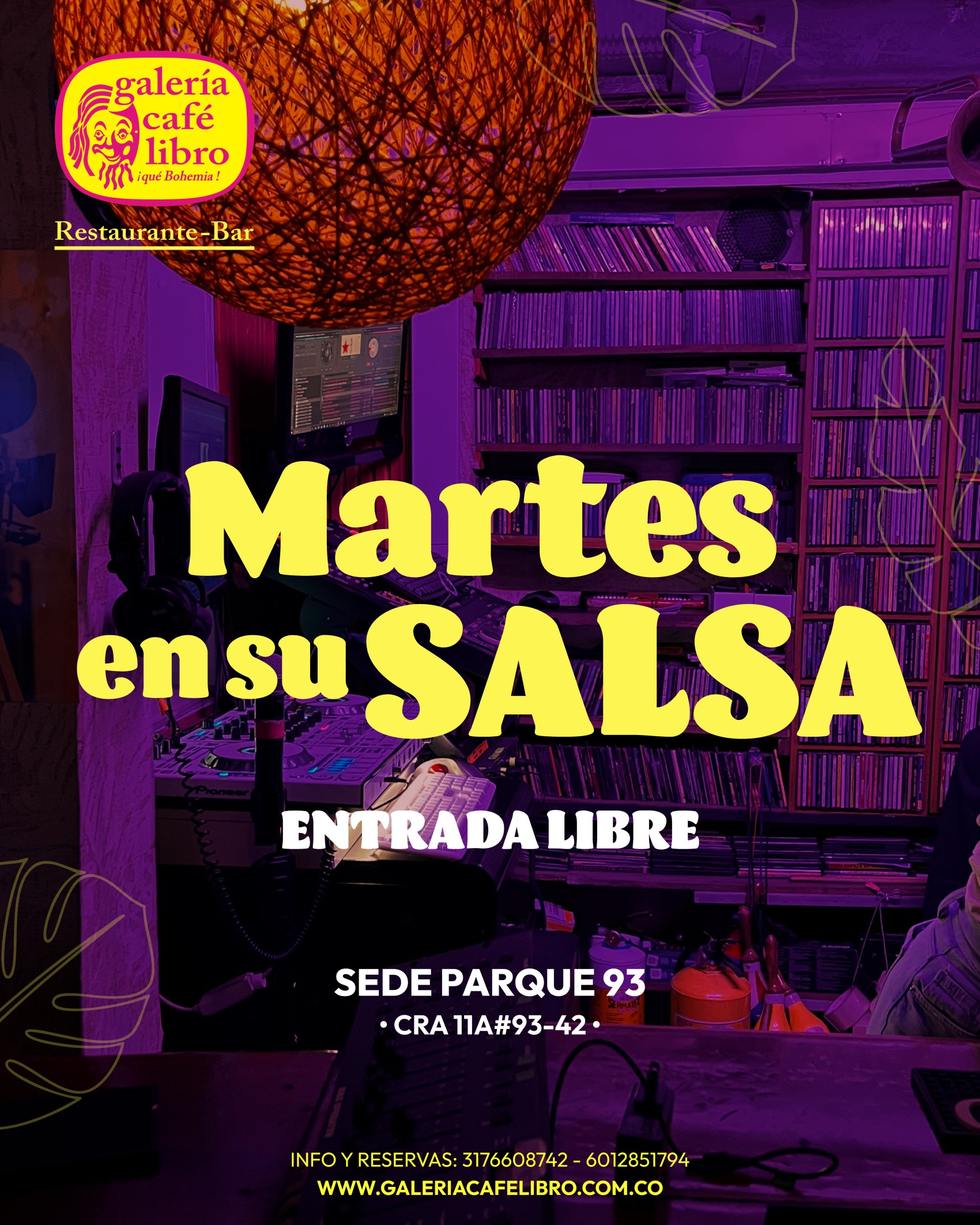 Evento - Galería Café Libro - Programación Martes en su Salsa