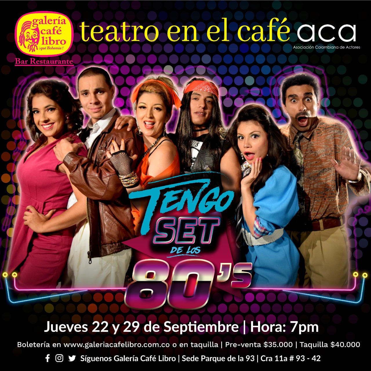 Imagen promoción Teatro en el Caf&eacute; presenta: Tengo set de los 80's