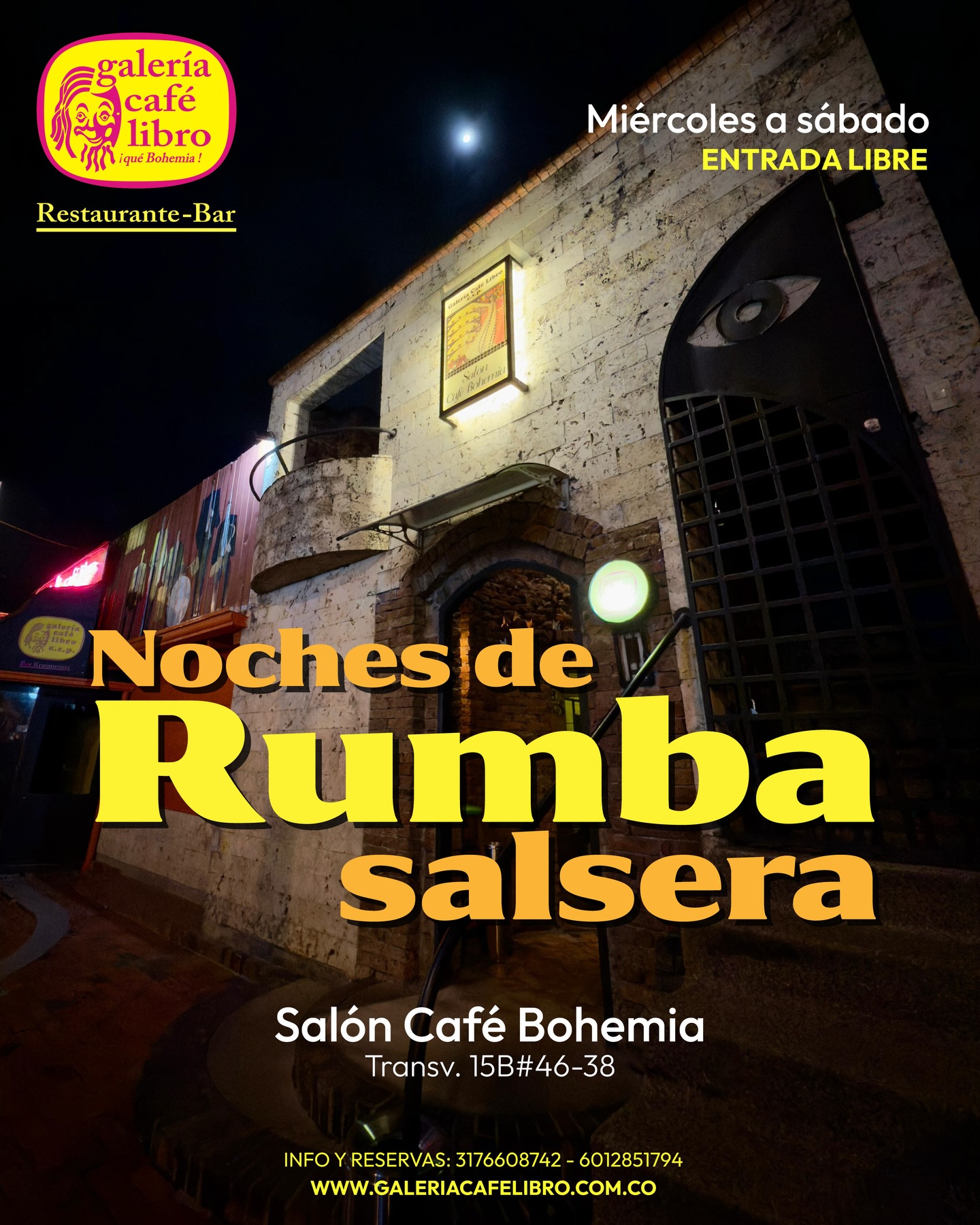 Evento - Galería Café Libro - Programación Salón Café Bohemia "Entrada Libre"