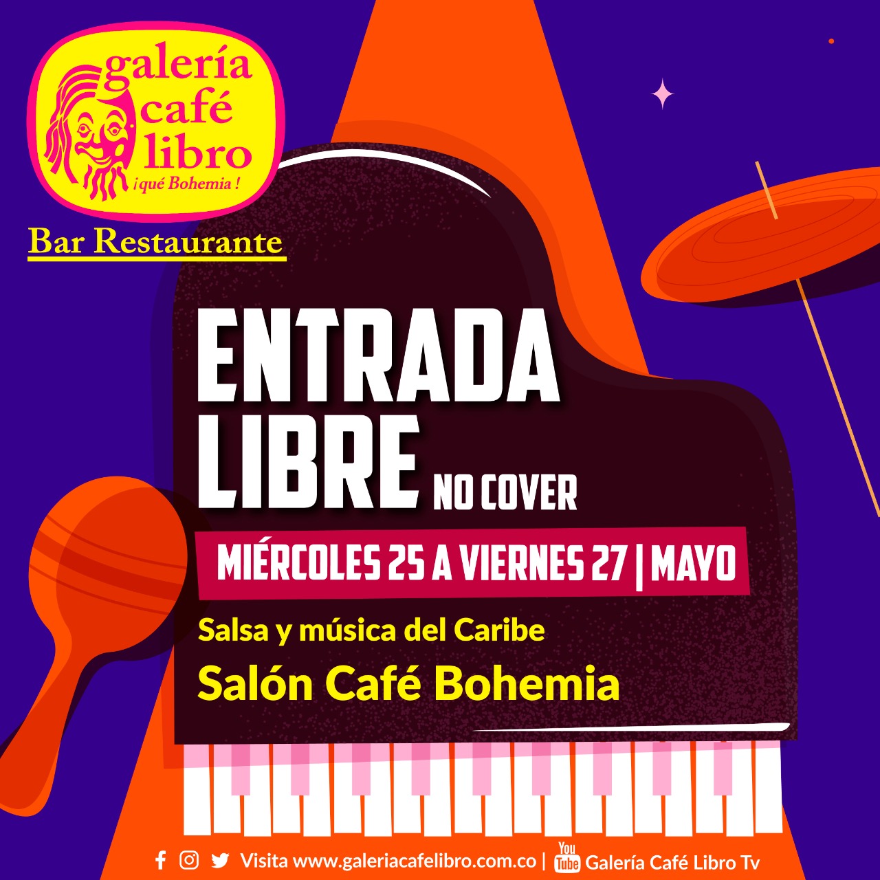 Imagen promoción Programación Semanal Salón Café Bohemia