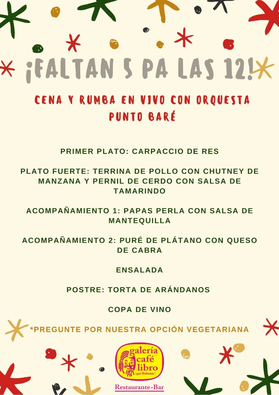 Imagen promoción Cena y Rumba de año nuevo