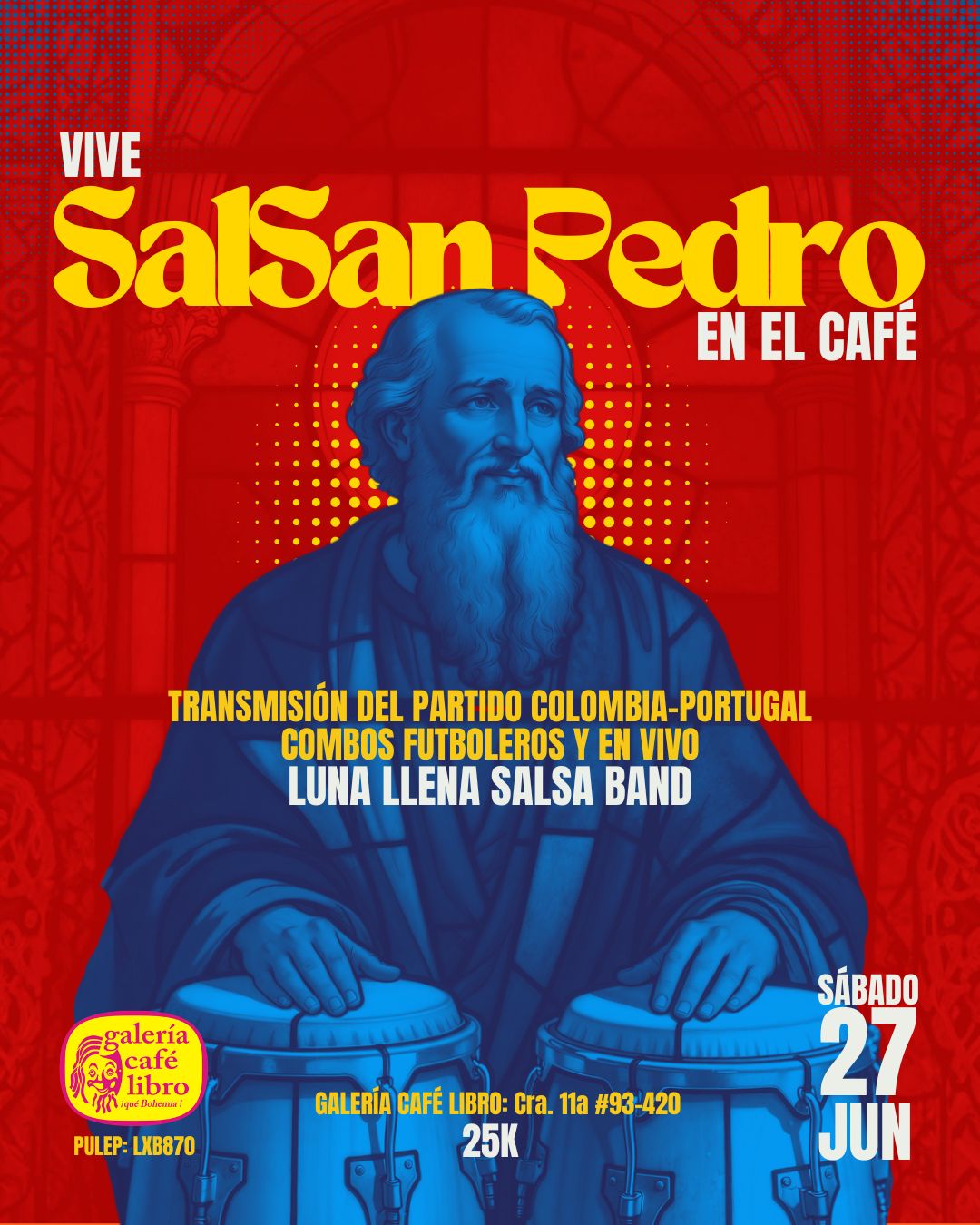 Evento - Galería Café Libro - Programación Luna Llena Salsa Band