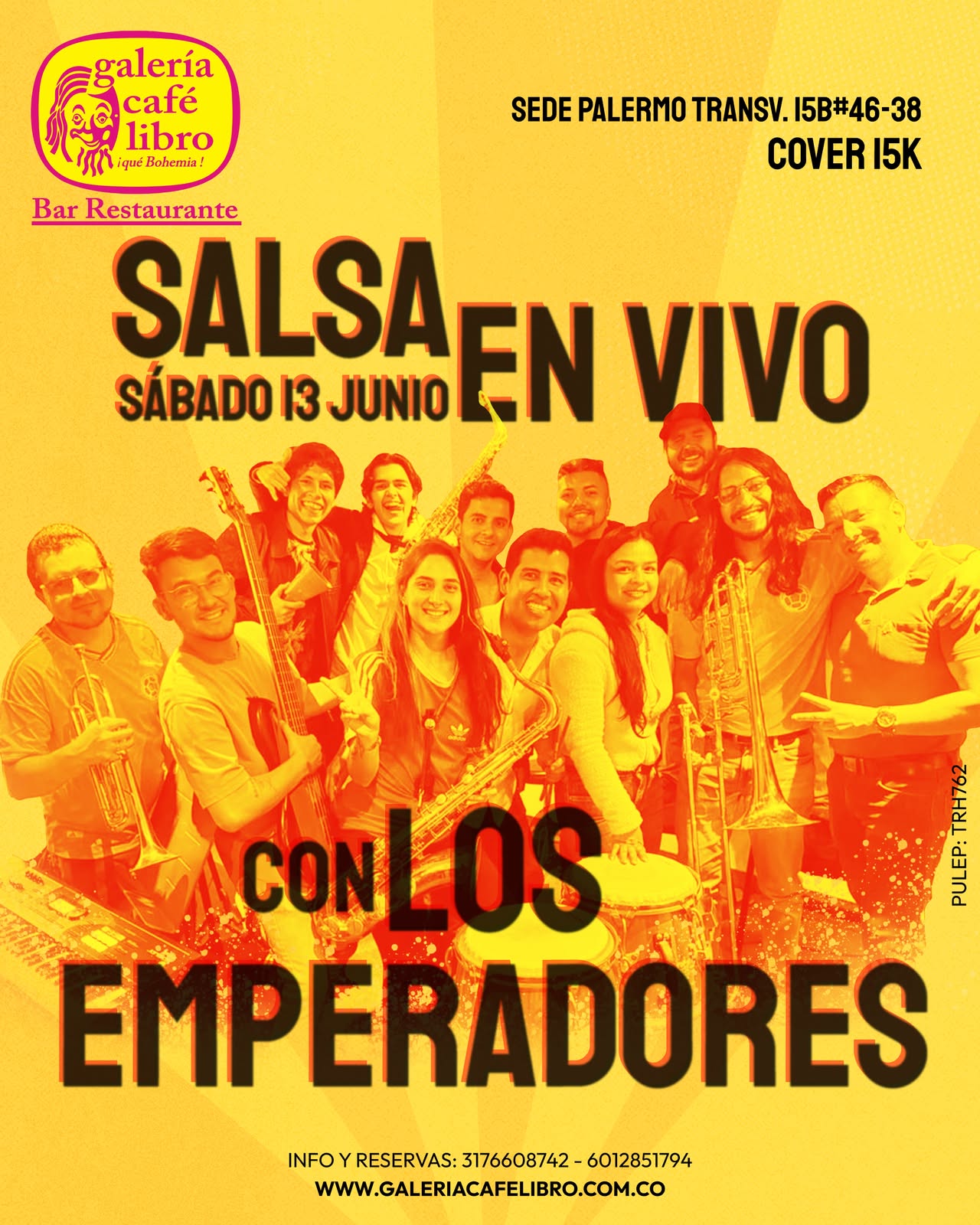 Evento - Galería Café Libro - Programación Salsa en vivo con "Los Emperadores"