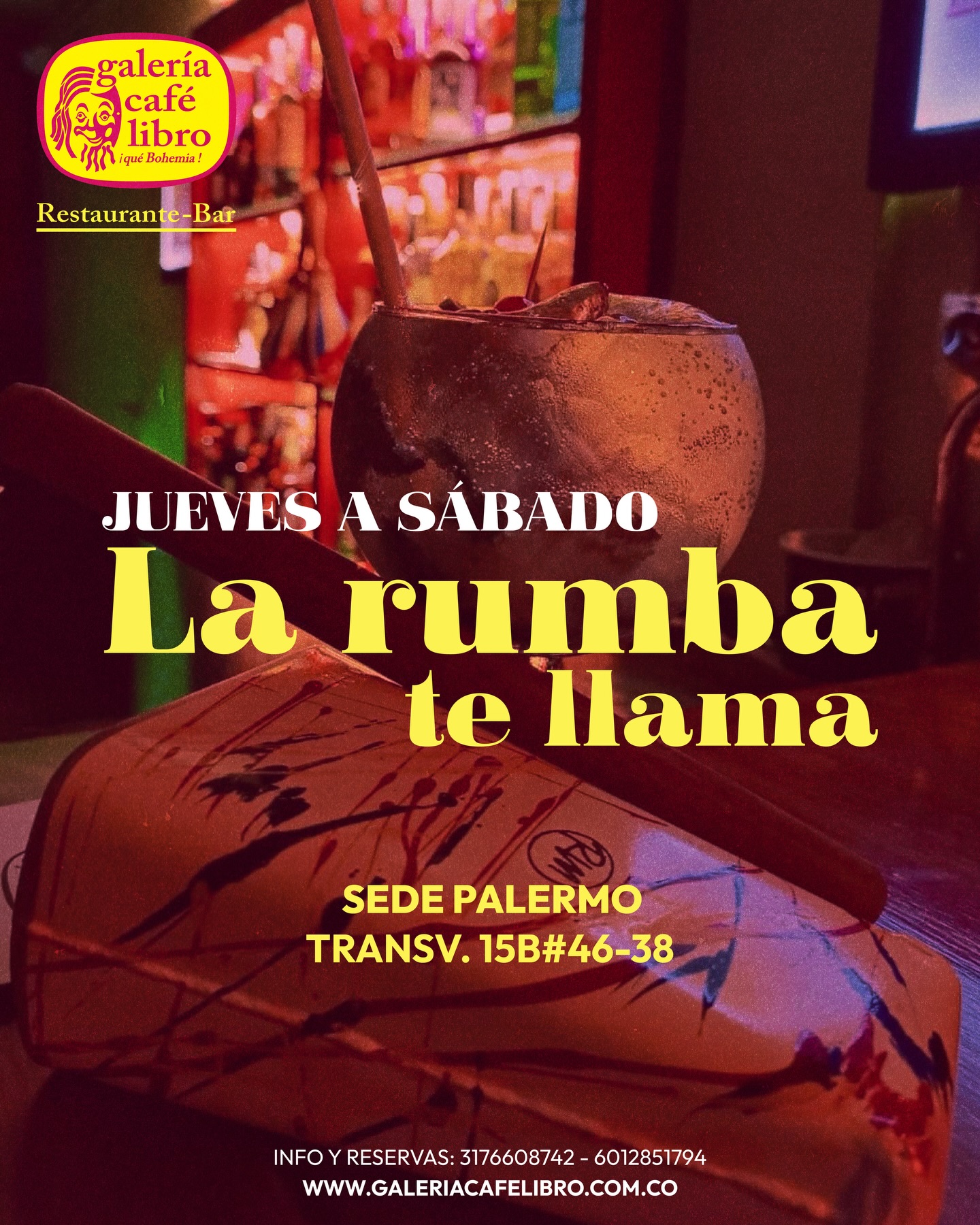Evento - Galería Café Libro - Programación Jueves de rumba sede Palermo
