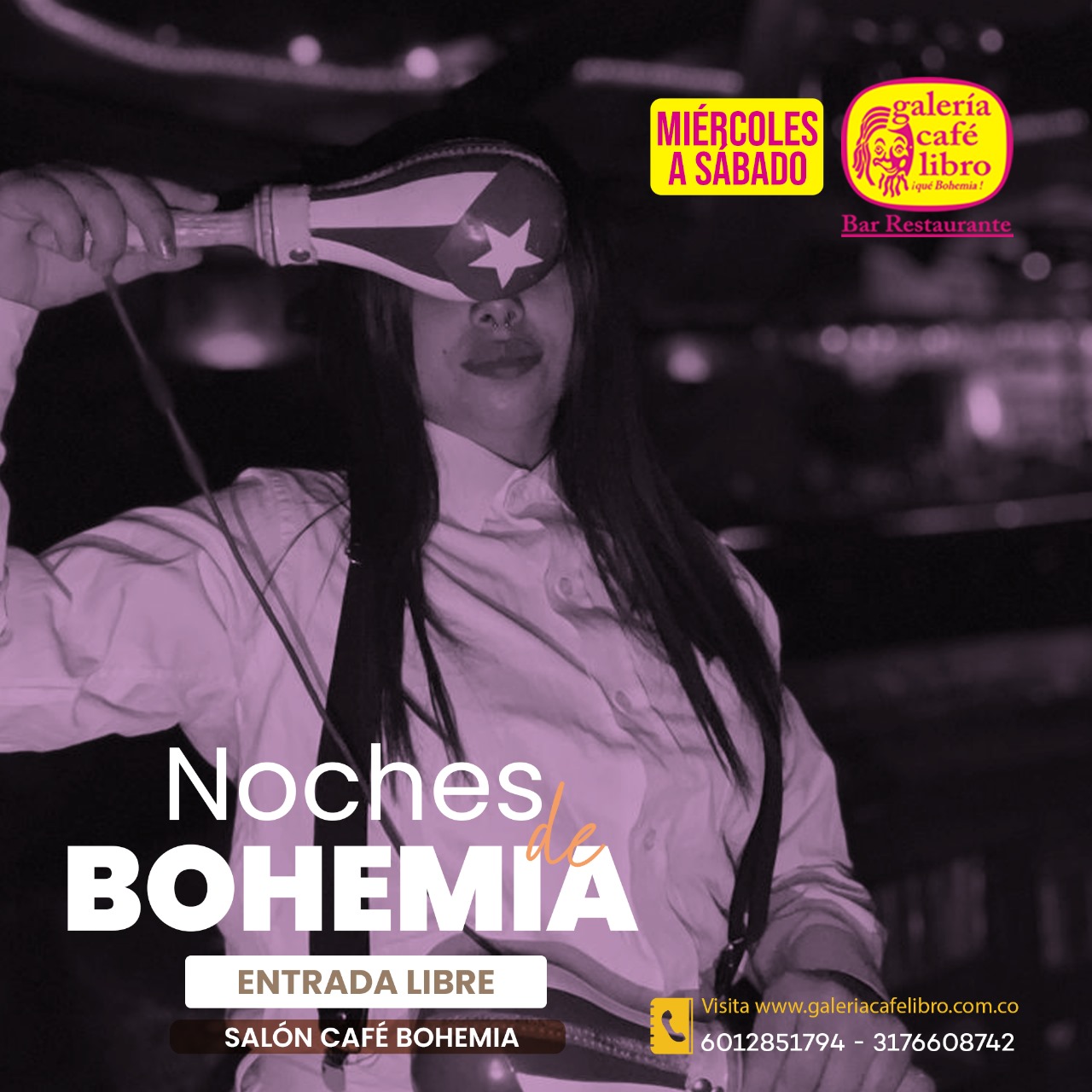 Imagen promoción Sal&oacute;n Caf&eacute; Bohemia "Entrada Libre"