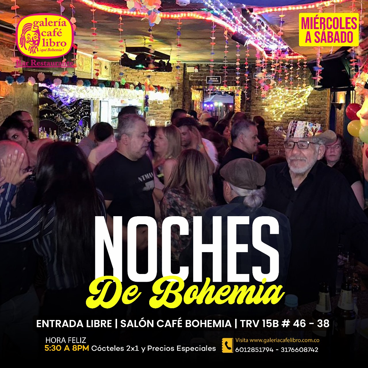 Imagen promoción Sal&oacute;n Caf&eacute; Bohemia "Entrada Libre"