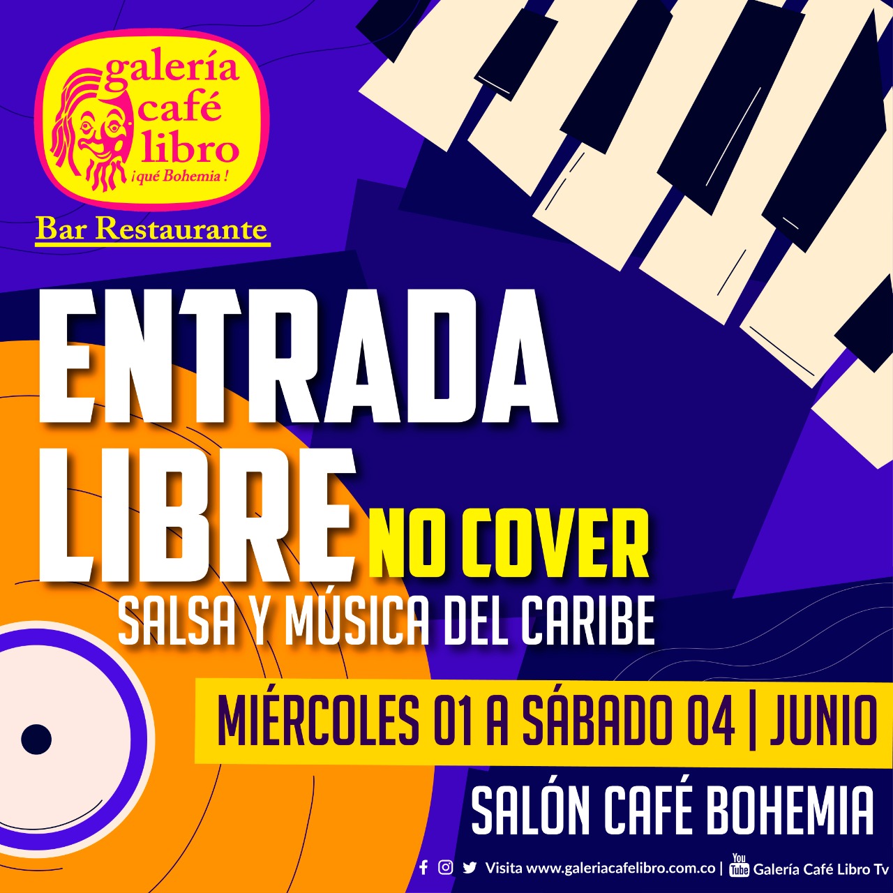 Imagen promoción Programación Semanal Salón Café Bohemia