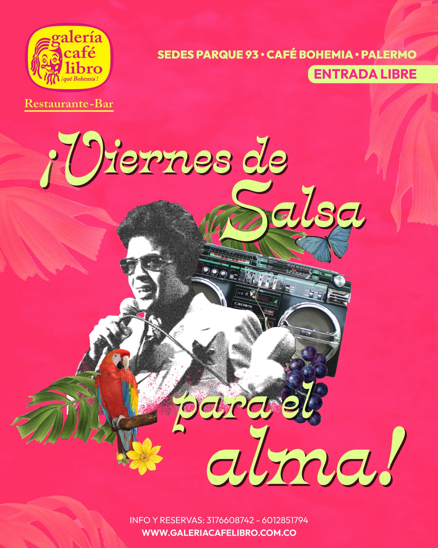 Evento - Galería Café Libro - Programación Viernes de salsa "Entrada libre"
