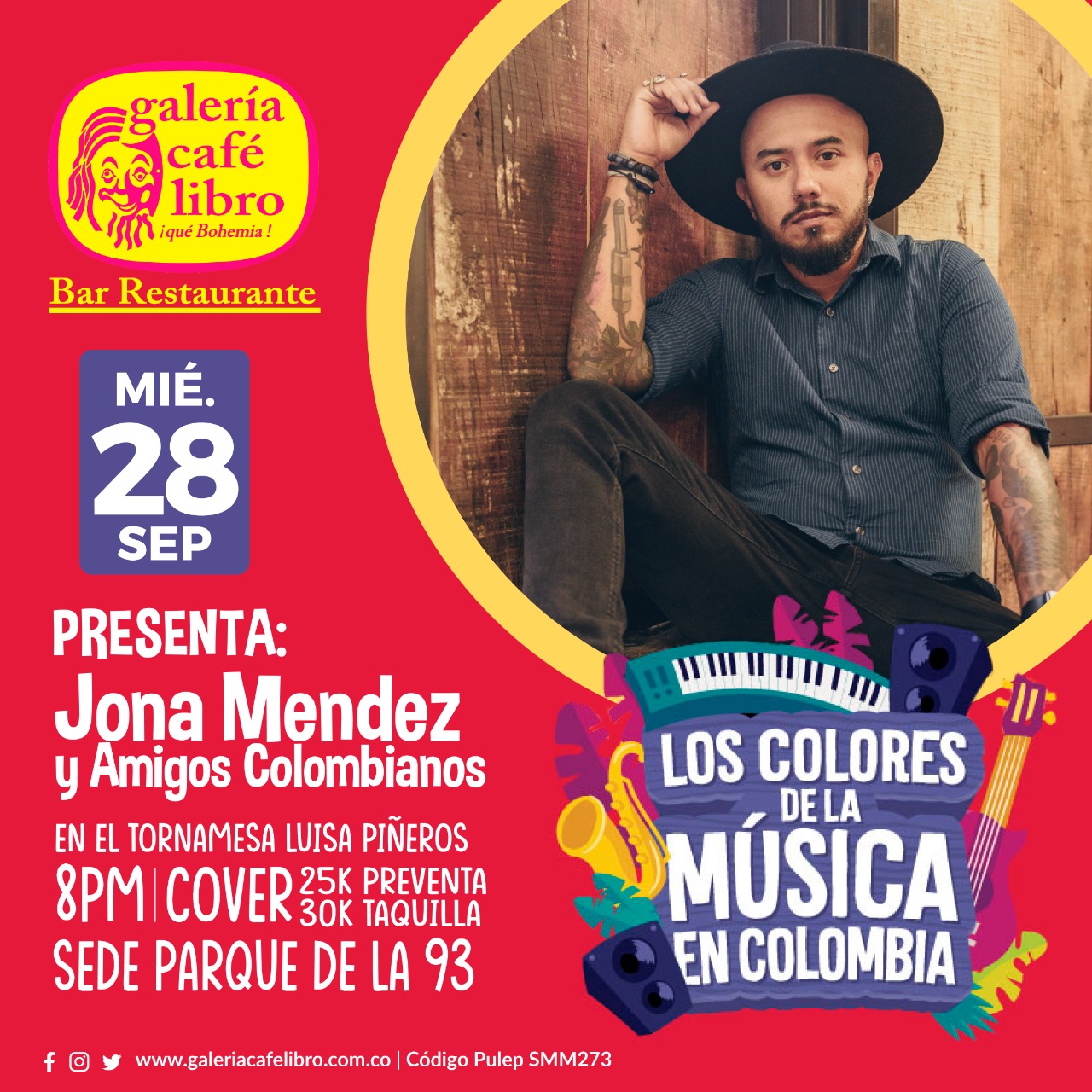 Imagen promoción JONA M&Eacute;NDEZ Y AMIGOS COLOMBIANOS