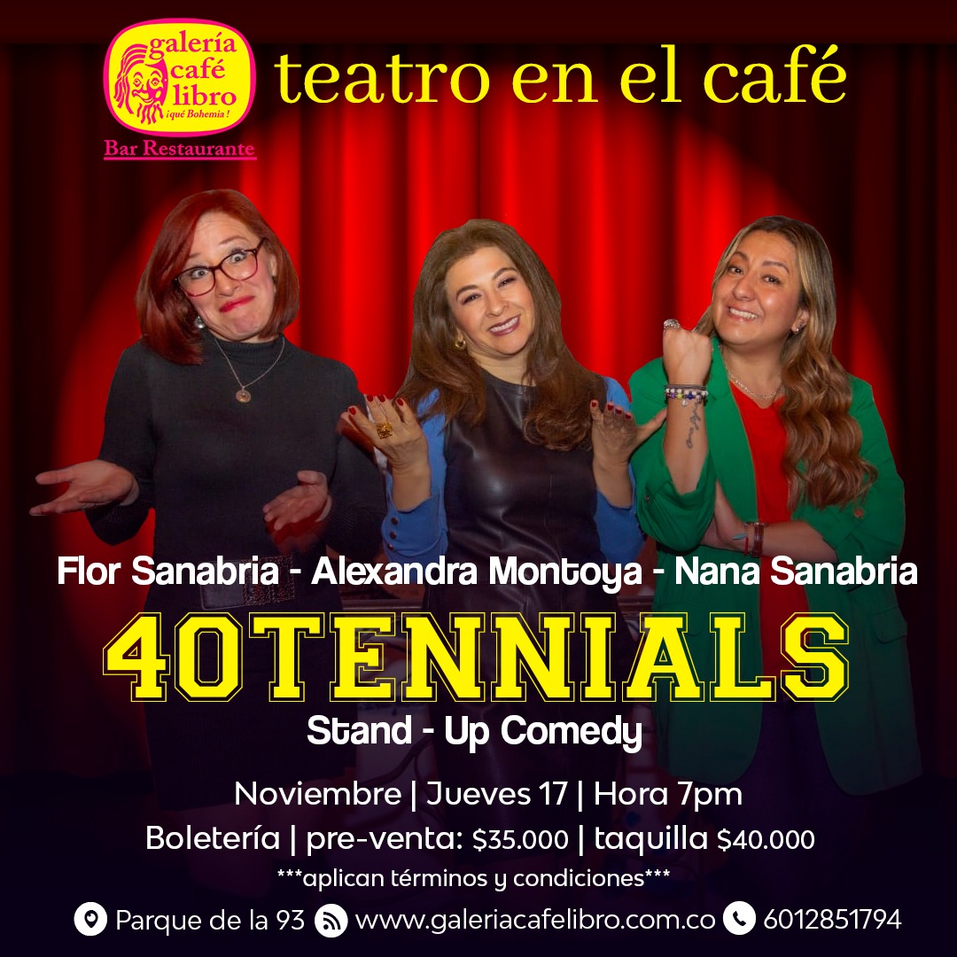 Imagen promoción TEATRO EN EL CAF&Eacute; PRESENTA: 40TENNIALS