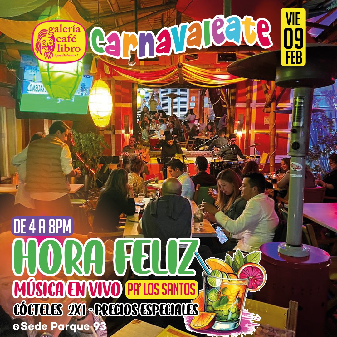 Imagen promoción Viernes "Hora feliz y m&uacute;sica en vivo"