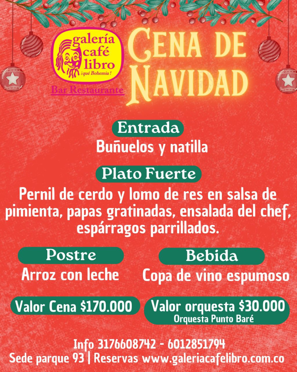 Imagen promoción Cena de Navidad