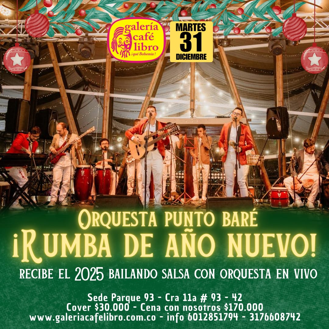 Imagen promoción Rumba de Año Nuevo "Punto Baré Orquesta"