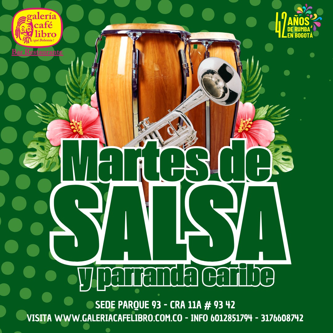 Imagen promoción Martes de Salsa y Parranda del Caribe