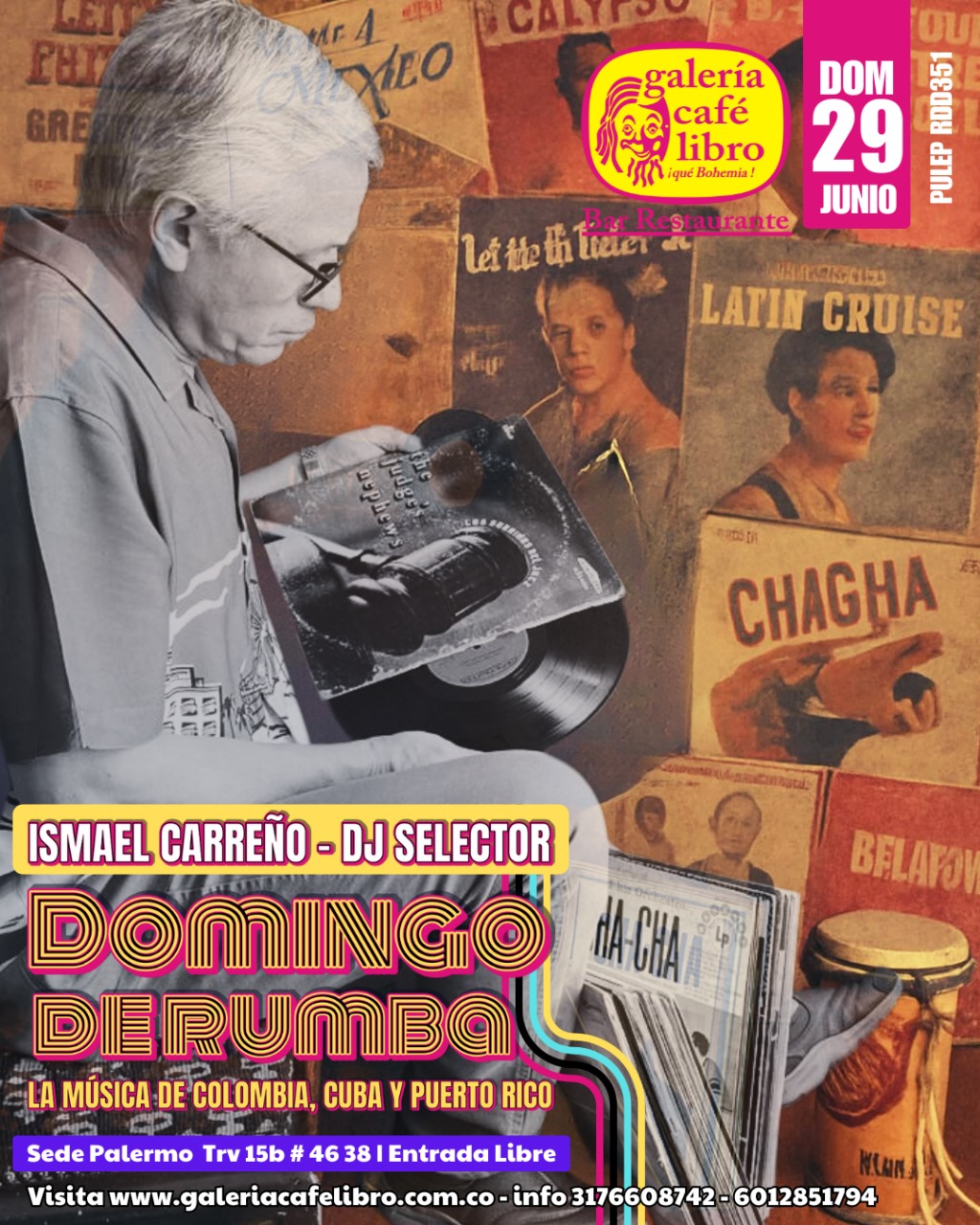 Imagen promoción Domingo de Rumba "Selector musical invitado Ismael Carreño"