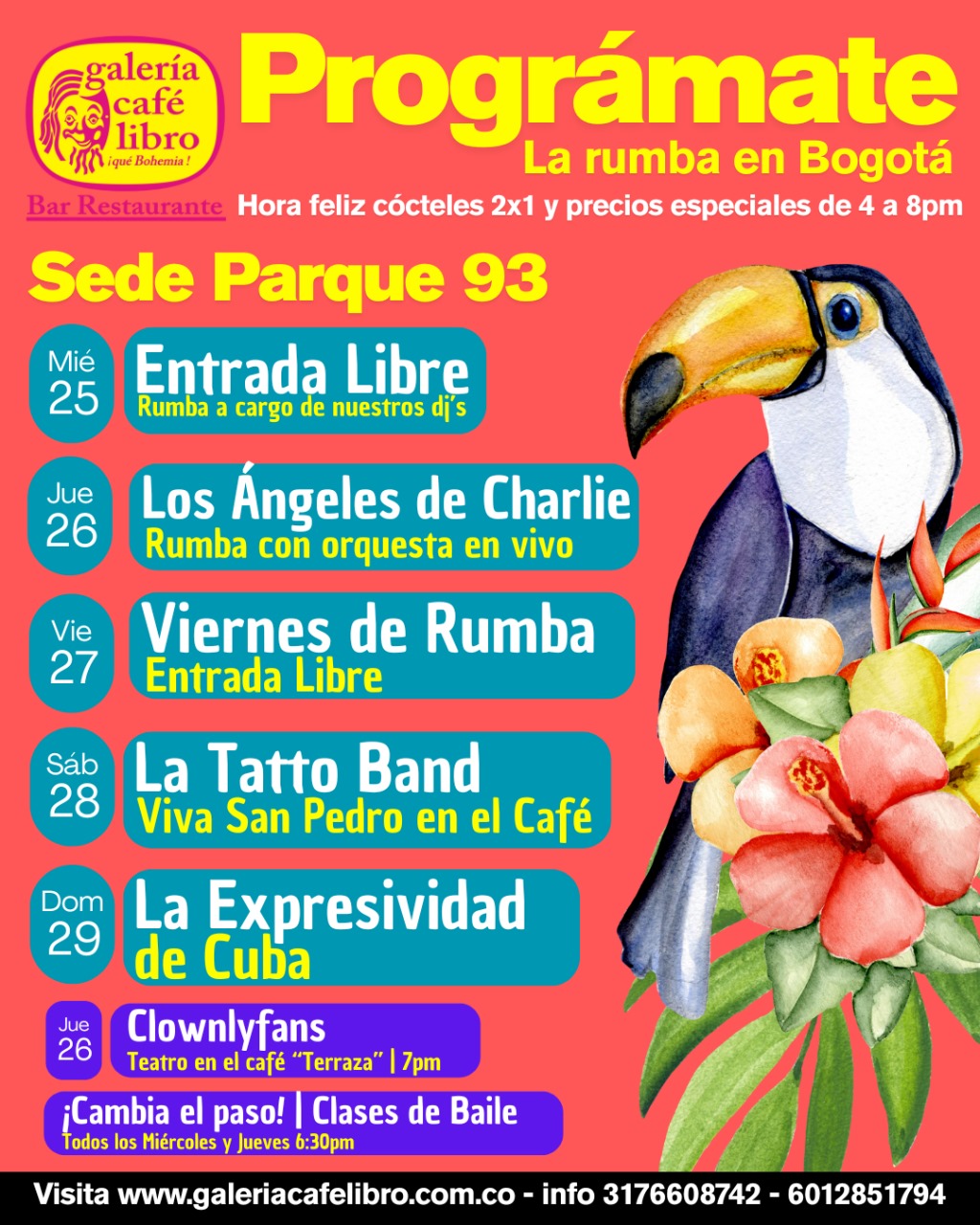 Noticias - Galería Café Libro Programación Semanal 93