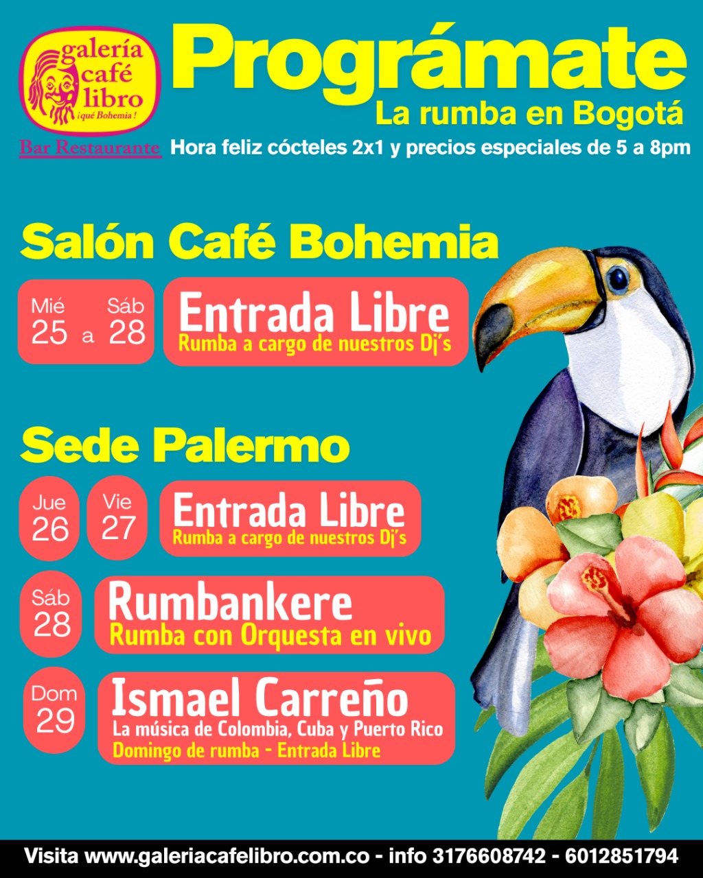 Noticias - Galería Café Libro Programación Semanal Palermo