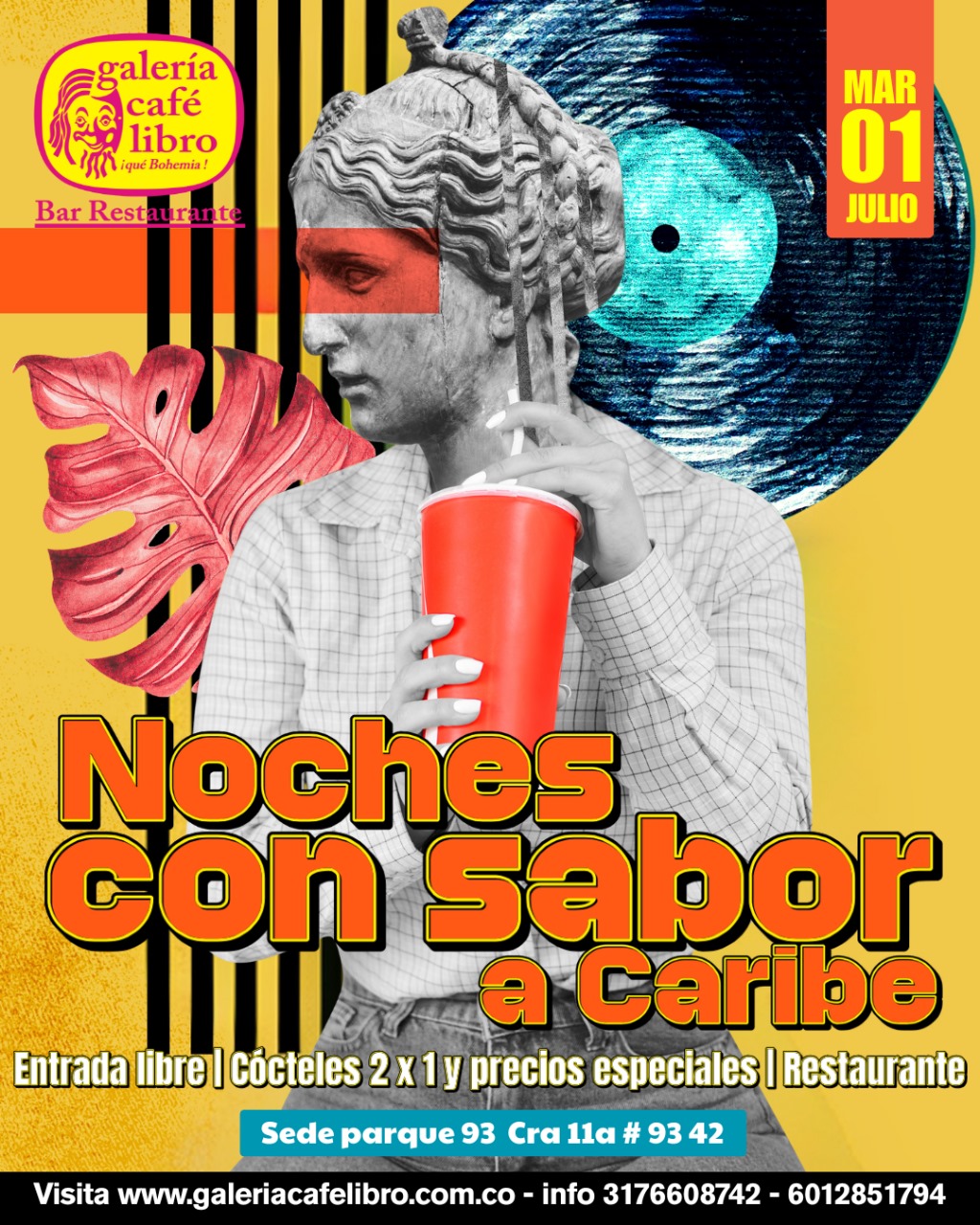 Imagen promoción Martes Noches con Sabor a Caribe "Entrada Libre"