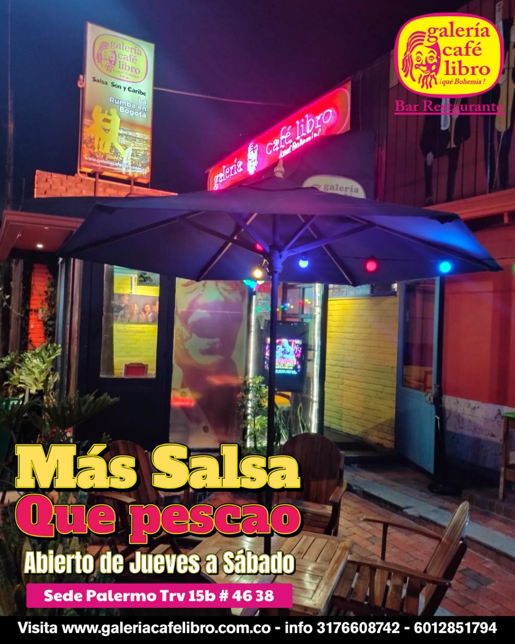 Programación Eventos - Galería Café Libro Sede Palermo "Entrada Libre"