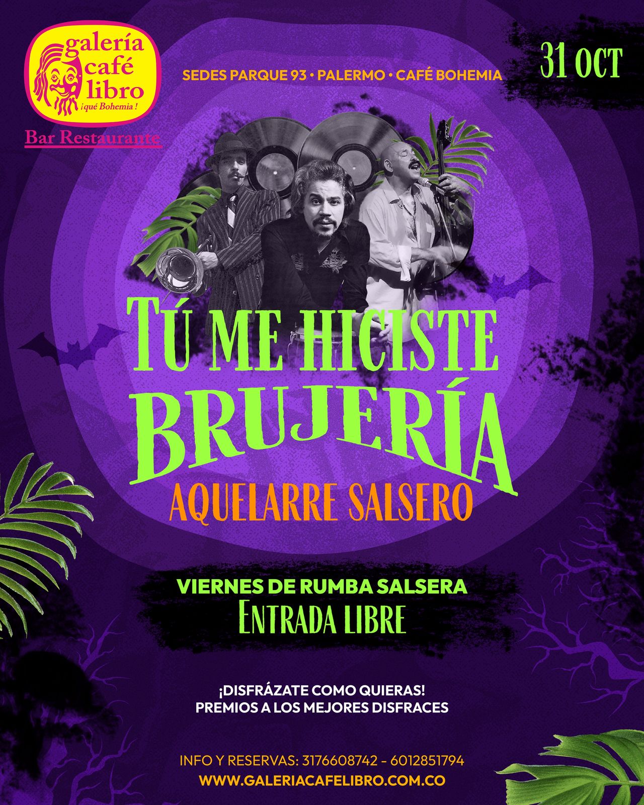 Programación Eventos - Galería Café Libro Aquelarre Salsero
