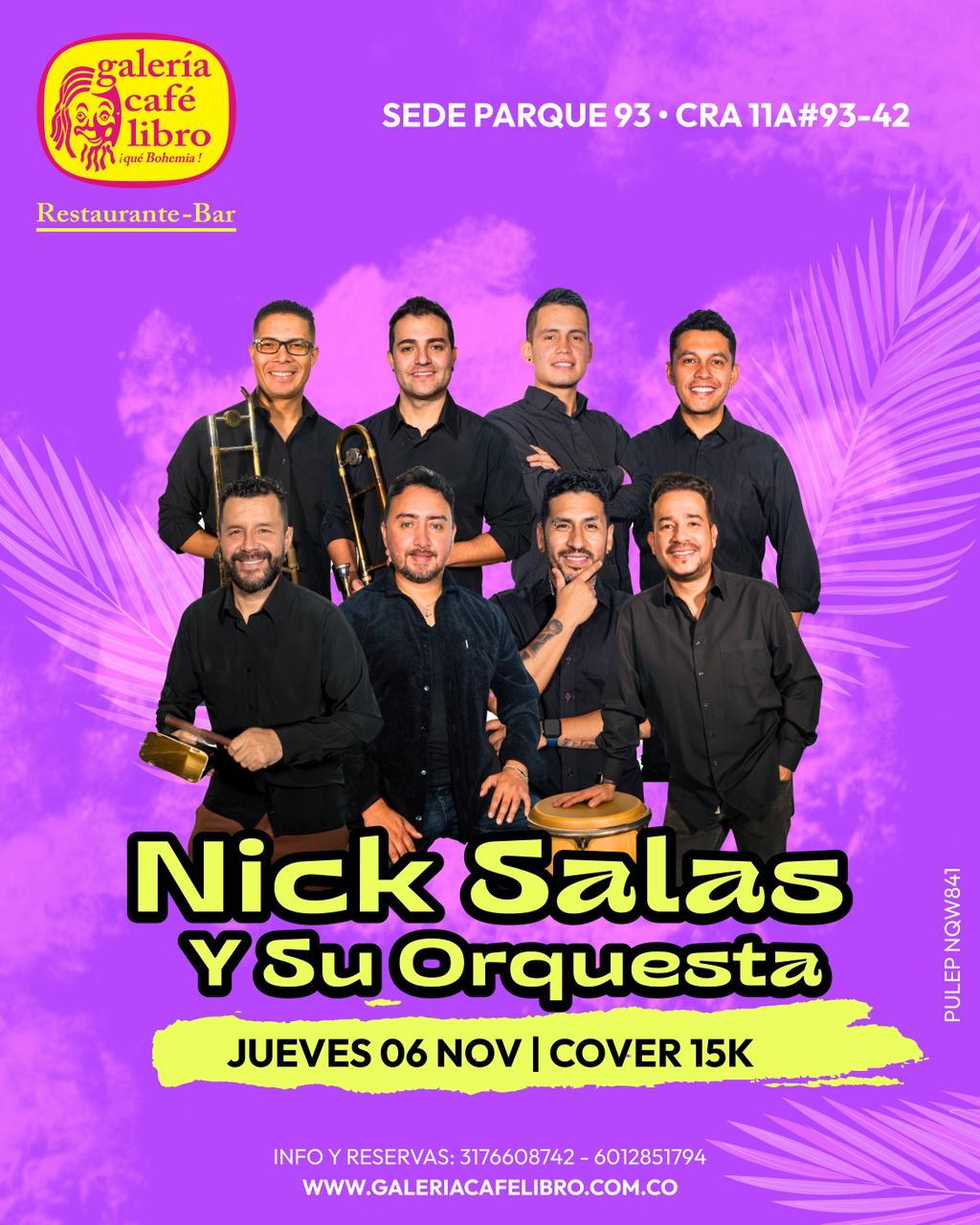 Imagen promoción Nick Salas Orquesta