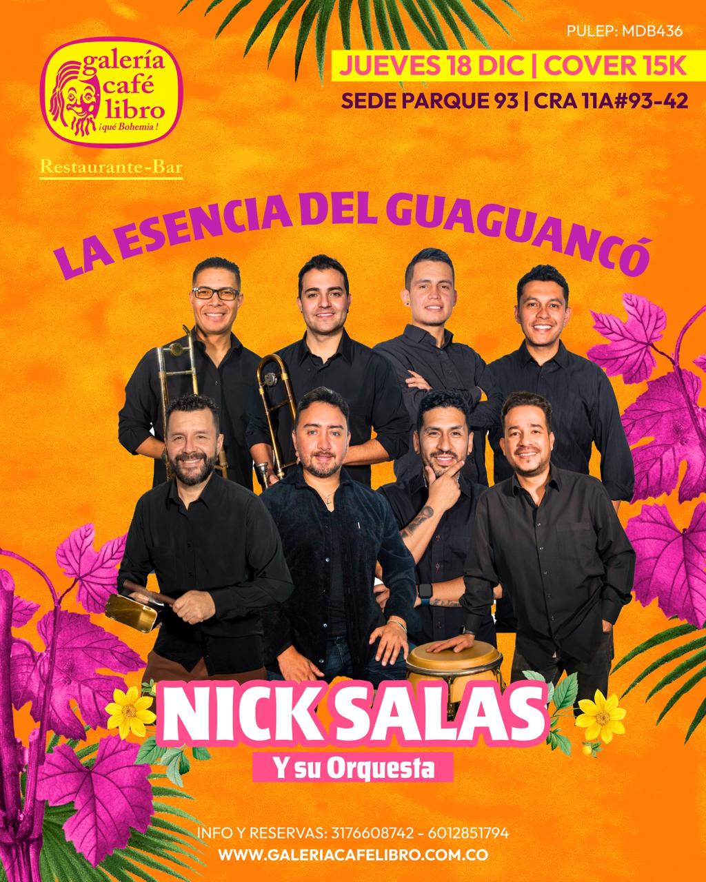 Imagen promoción Nick Salas Orquesta