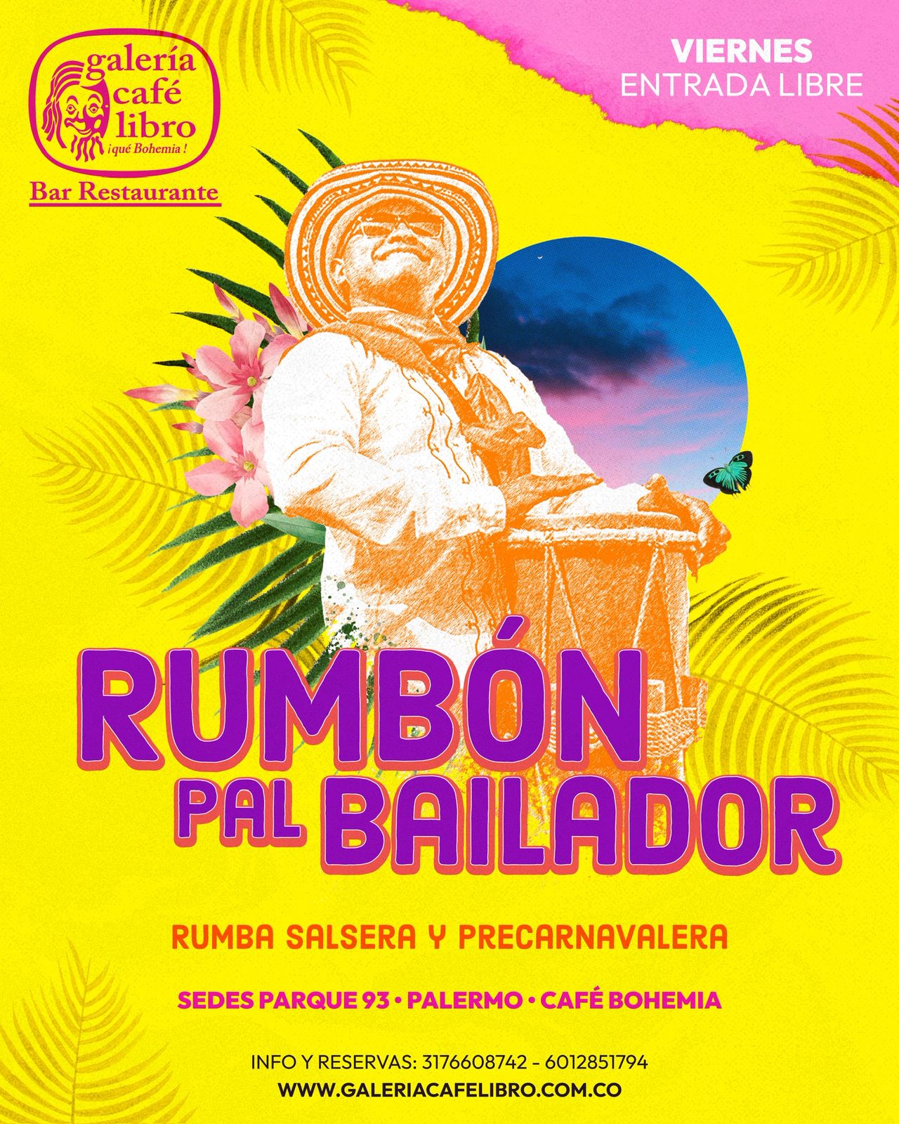 Evento - Galería Café Libro - Programación Viernes de Rumba en Galeria Cafe Libro