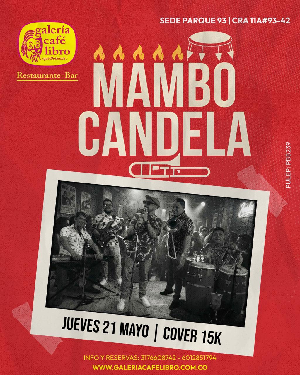 Evento - Galería Café Libro - Programación Mambo Candela