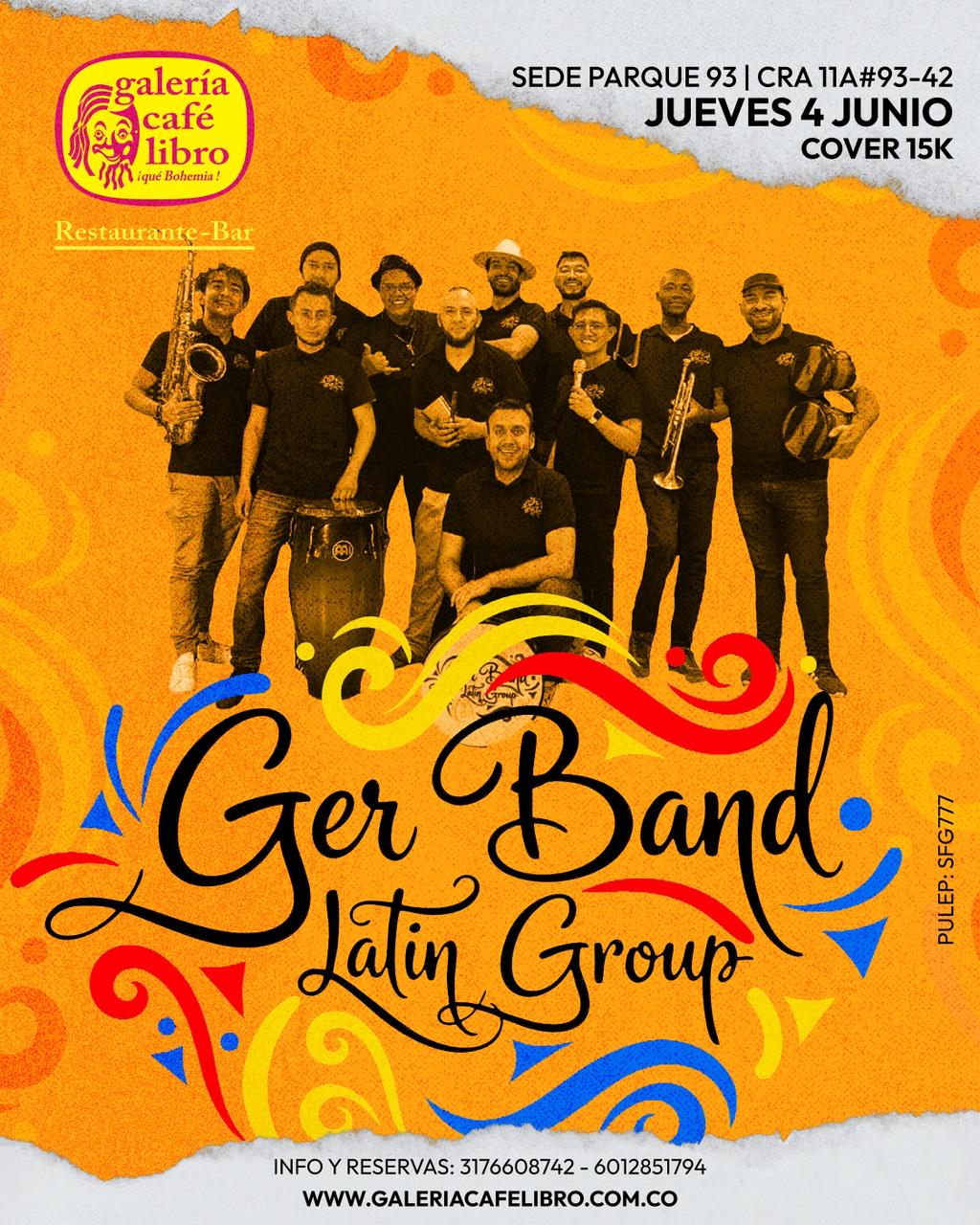 Evento - Galería Café Libro - Programación Ger Band Latin Group