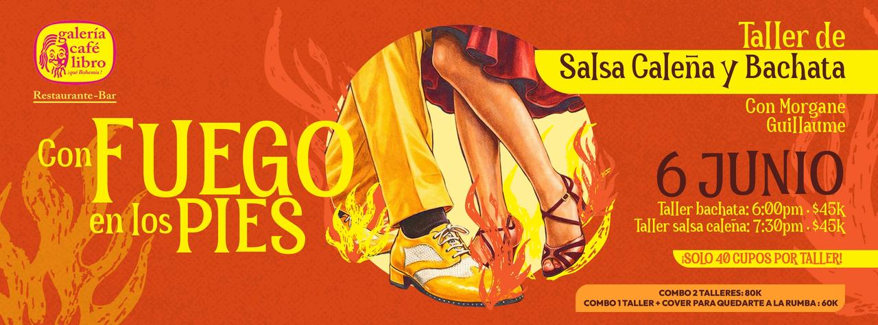 Galería Café Libro - Banner Con fuego en los pies