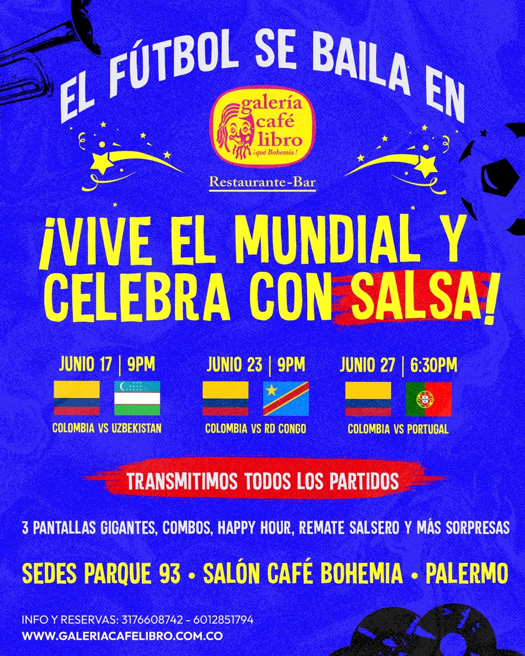 Noticias - Galería Café Libro ¡Vive el mundial y celébralo con salsa!