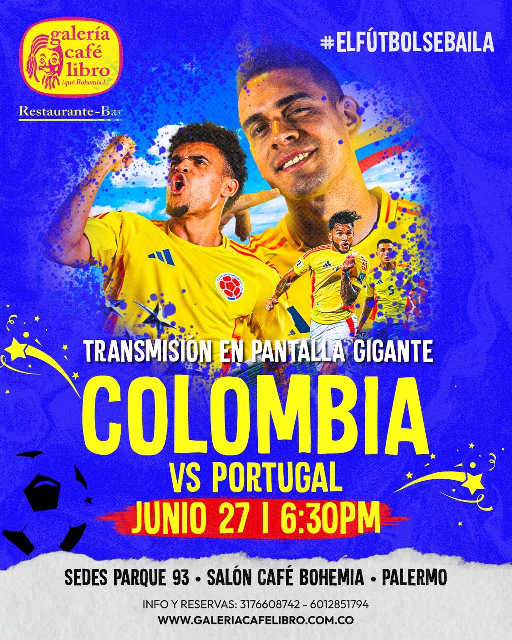 Evento - Galería Café Libro - Programación Colombia VS Portugal