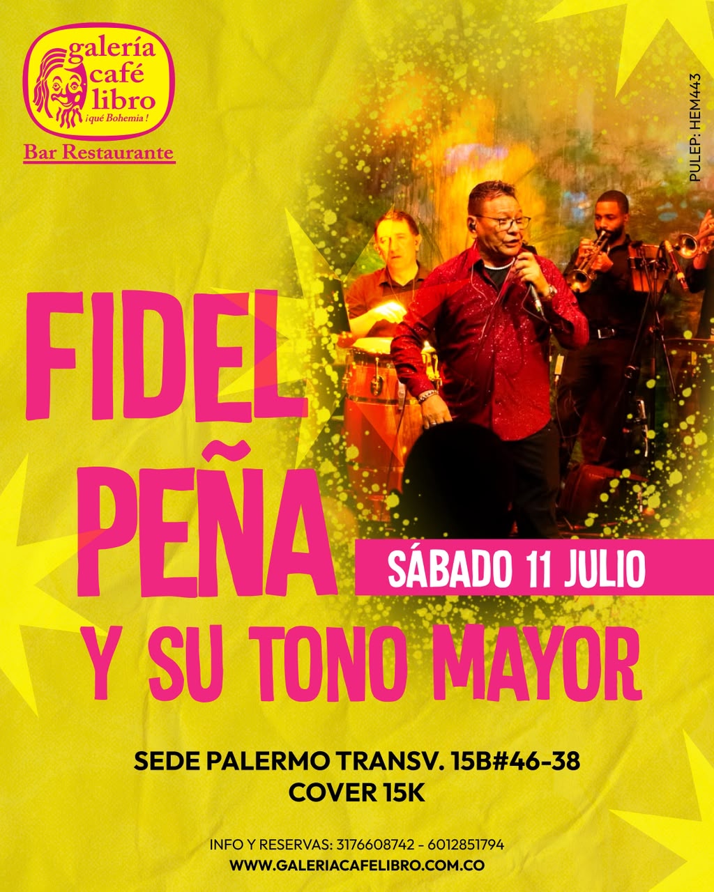 Evento - Galería Café Libro - Programación Fidel Peña y su Tono Mayor