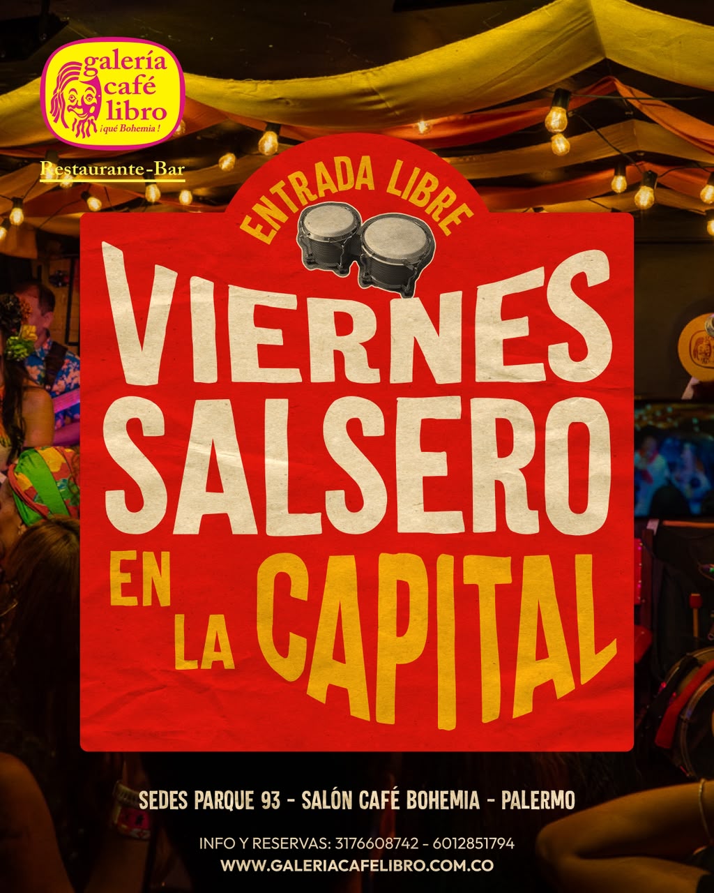Evento - Galería Café Libro - Programación Viernes Salsero en la Capital