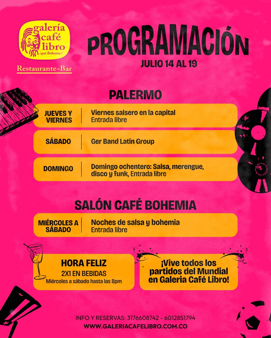 Noticias - Galería Café Libro Programación Semanal Palermo