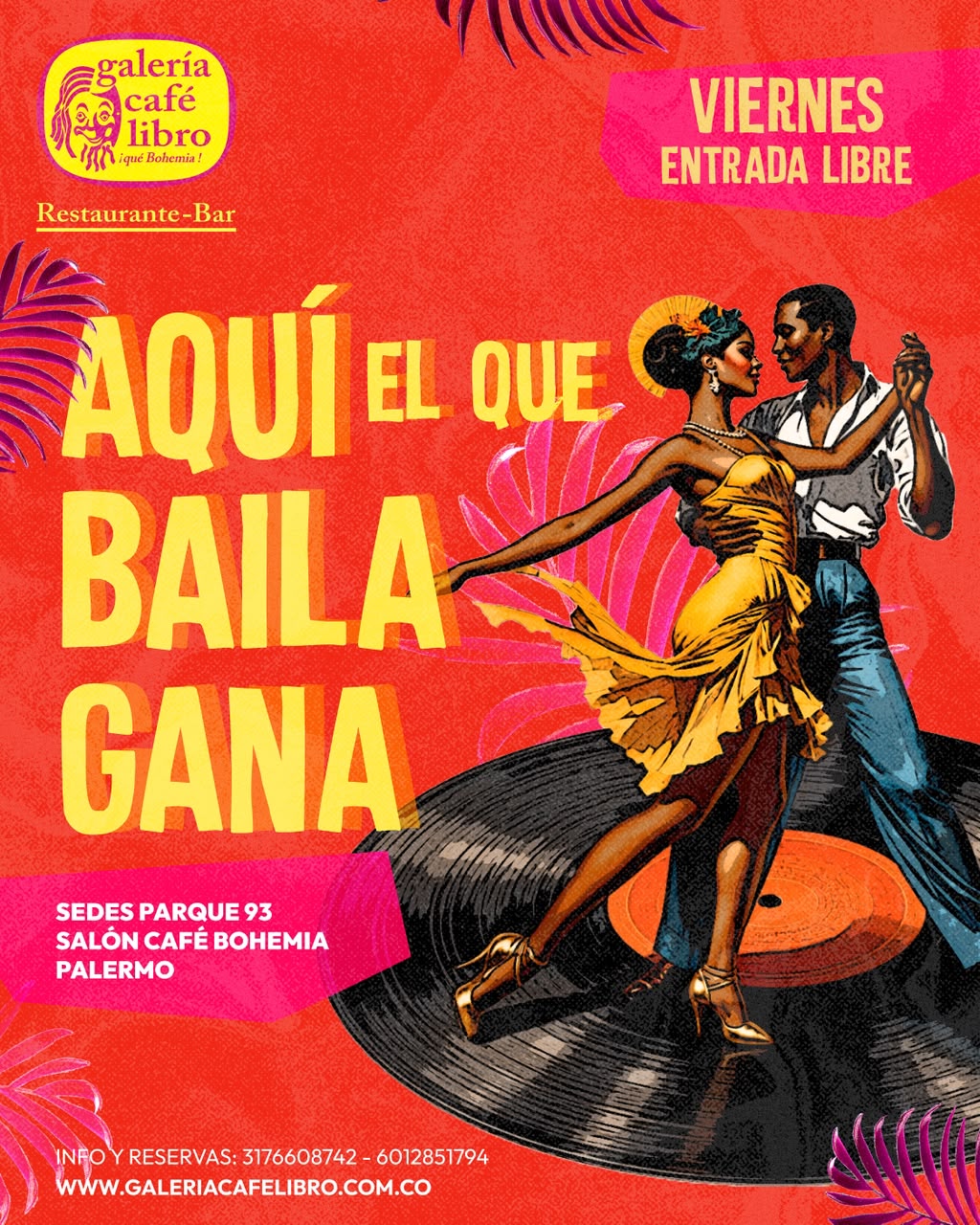 Evento - Galería Café Libro - Programación Viernes de Rumba Salsera