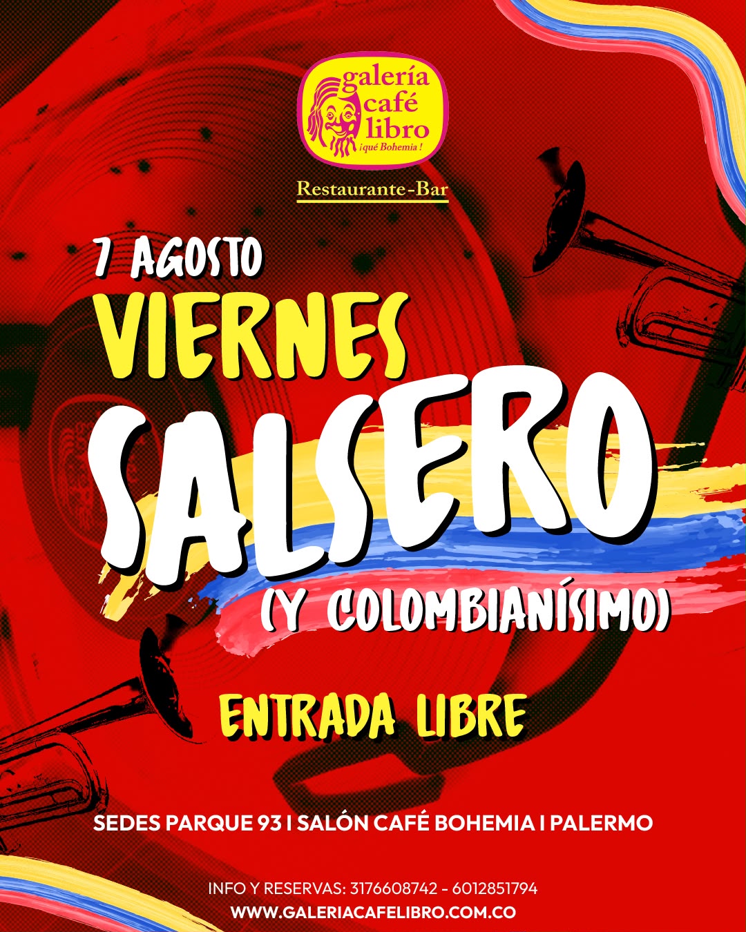 Evento - Galería Café Libro - Programación Viernes Salsero