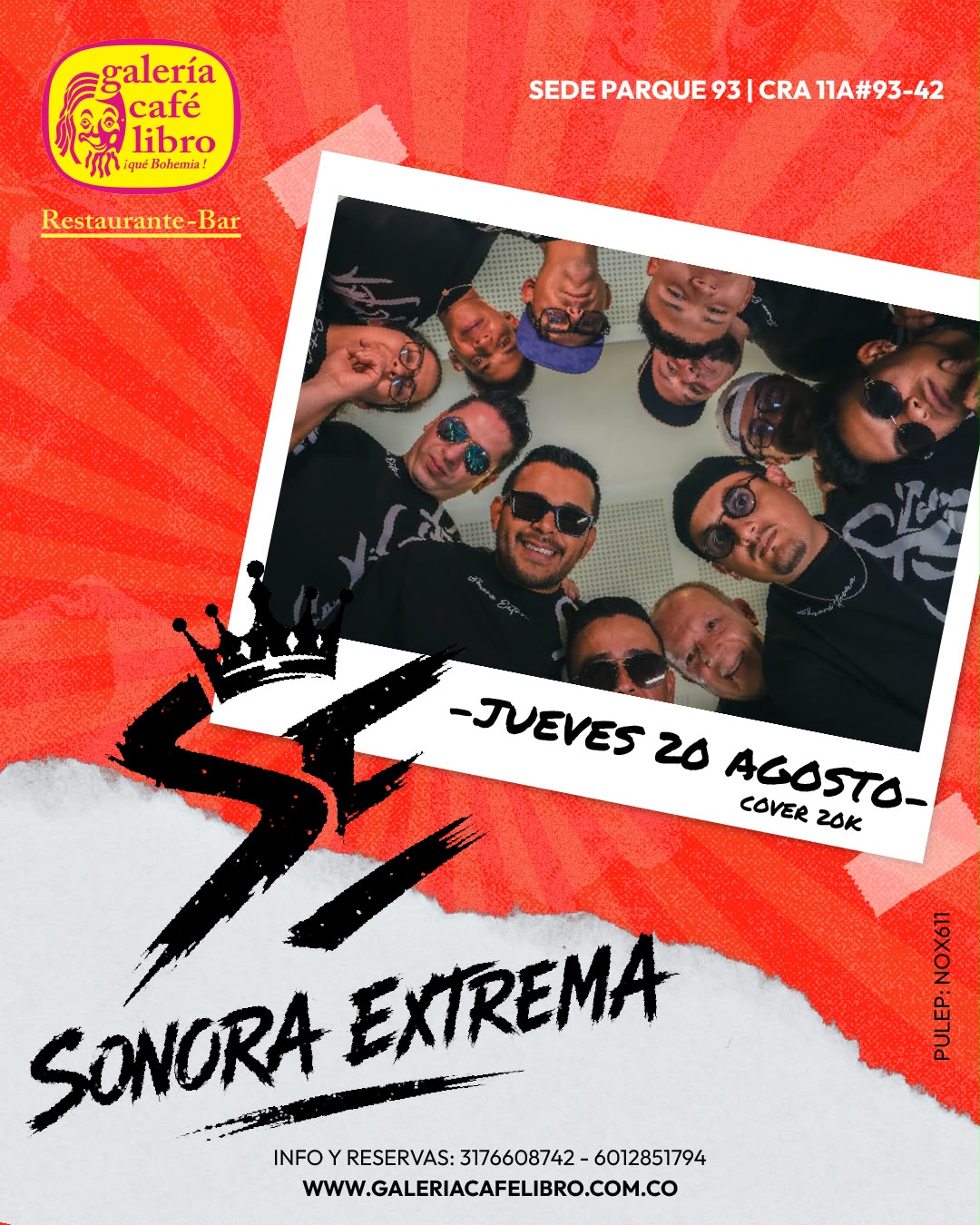 Evento - Galería Café Libro - Programación Sonora Extrema