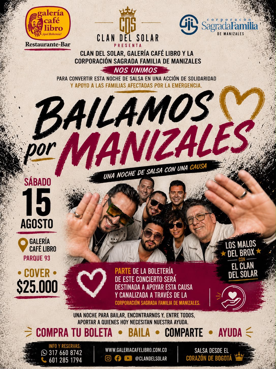Evento - Galería Café Libro - Programación Los Malos del Bronx con El Clan del Solar