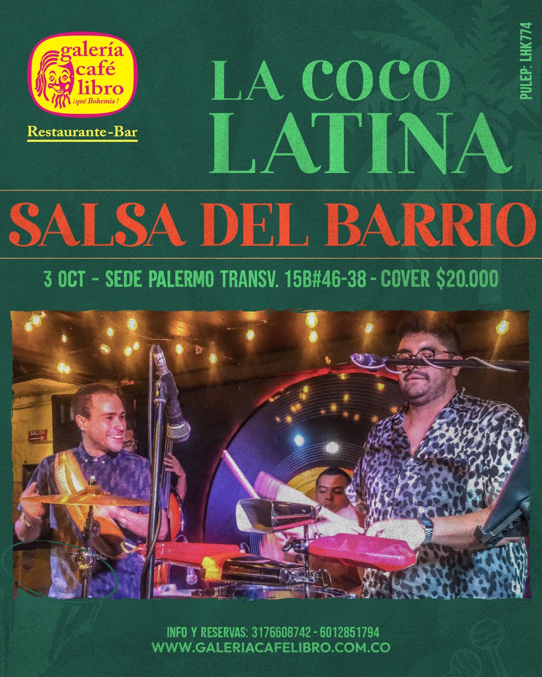 Evento - Galería Café Libro - Programación Salsa del Barrio con la Coco Latina