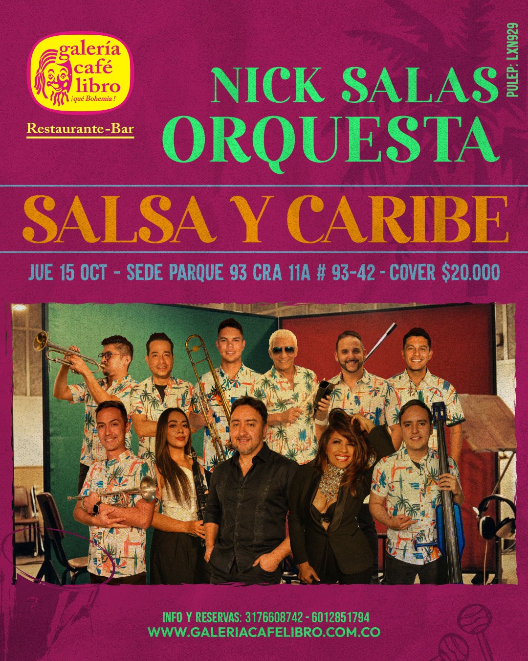 Salsa y Caribe con Nick Salas Orquesta